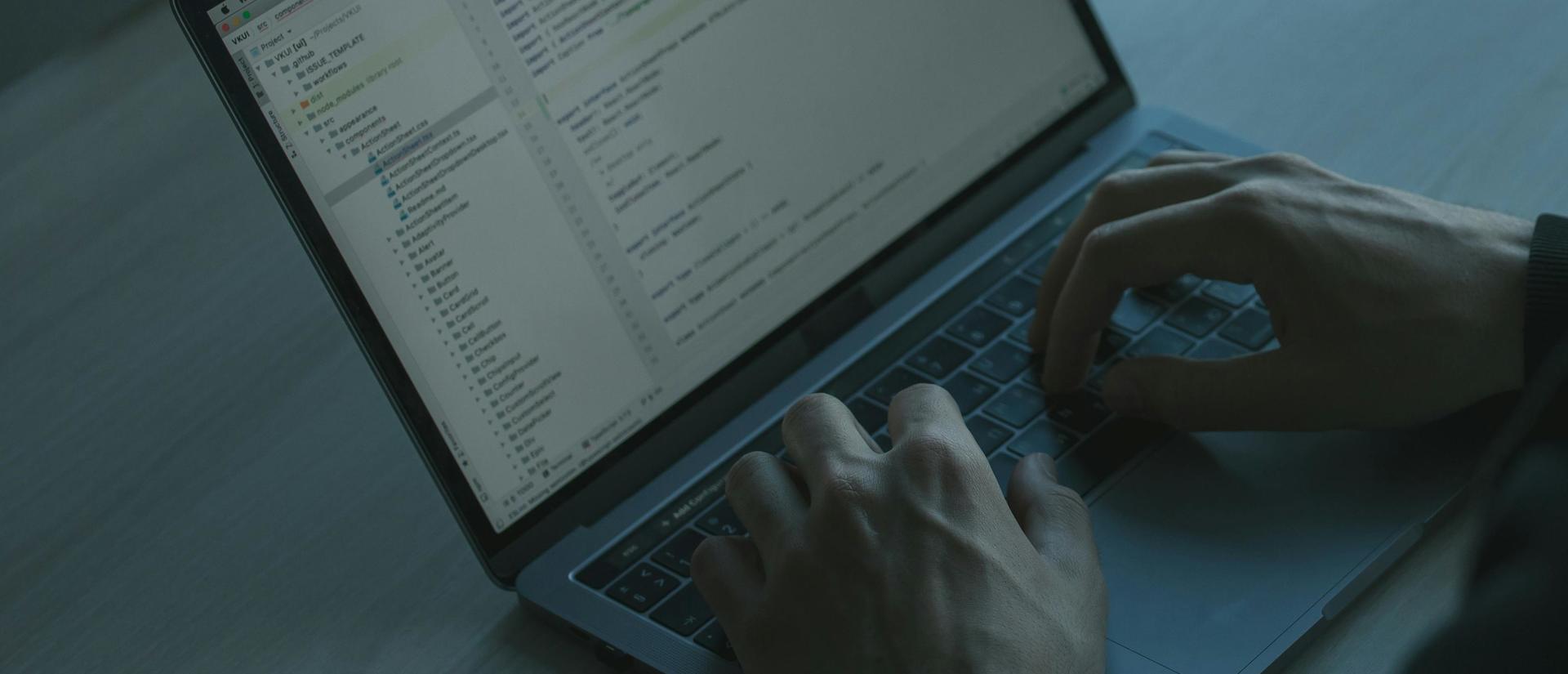 someone using a laptop computer